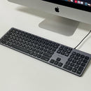 Macally UCZKEYHUBACSG keyboard Home/Office USB QWERTY English Black, Gray