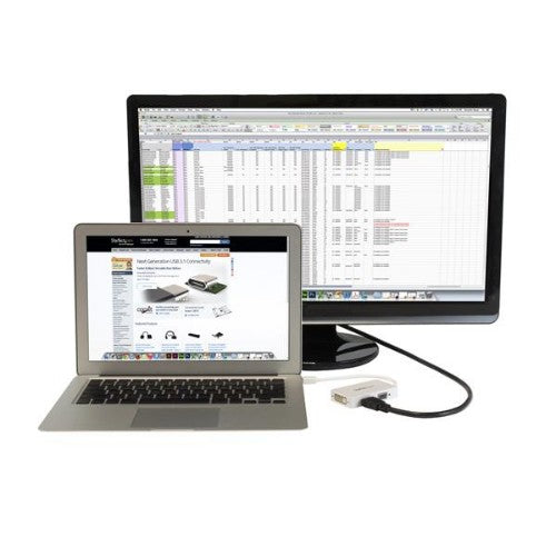 StarTech.com MDP2VGDVHDW video cable adapter 5.91" (0.15 m) Mini DisplayPort DVI-D + VGA (D-Sub) + HDMI White