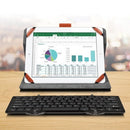 Aluratek ABLKO4F mobile device keyboard Black, Silver Bluetooth