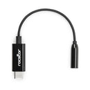 Rocstor Y10A244-B1 mobile phone cable Black USB C 3.5mm