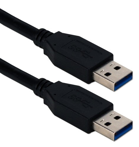 QVS CC2229C-03BK USB cable USB 3.2 Gen 1 (3.1 Gen 1) 35.4" (0.9 m) USB A Black