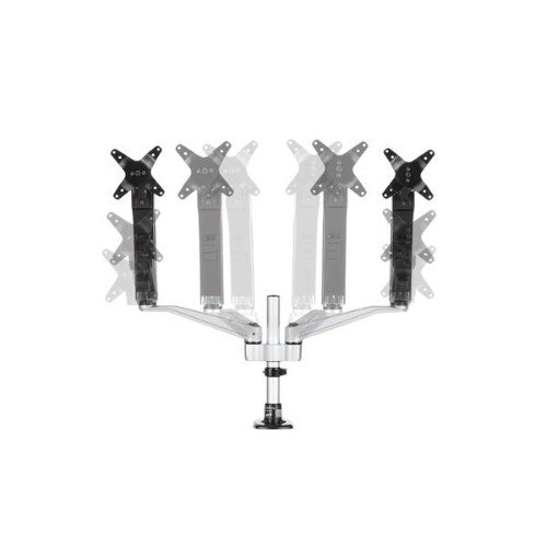 StarTech.com ARMDUAL30 monitor mount / stand 30" Desk Black, Silver