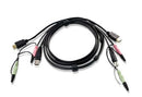 ATEN 2L7D02UH KVM cable Black 70.9" (1.8 m)