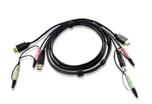 ATEN 2L7D02UH KVM cable Black 70.9" (1.8 m)