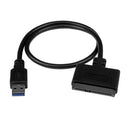 StarTech.com USB312SAT3CB cable gender changer USB 3.1 A SATA 7+15 pin Black