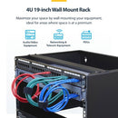 StarTech.com WALLMOUNT4 rack cabinet 4U Wall mounted rack Black