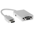 Rocstor Y10C119-W1 video cable adapter 5.91" (0.15 m) VGA (D-Sub) HDMI Type A (Standard) White