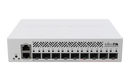 Mikrotik CRS310-1G-5S-4S+IN 10 Gigabit fibre connectivity way over a 100 meters – for small offices or ISPs. Hardware offloaded VLAN-filtering and even some L3 routing