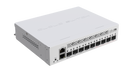 Mikrotik CRS310-1G-5S-4S+IN 10 Gigabit fibre connectivity way over a 100 meters – for small offices or ISPs. Hardware offloaded VLAN-filtering and even some L3 routing