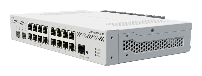 Mikrotik CCR2004-16G-2S+PC Ethernet Router 16x Gigabit Ethernet Ports, 2x10G SFP+ Cages