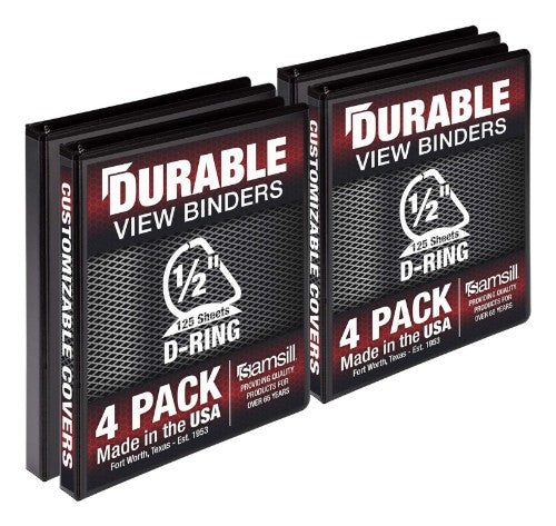 Samsill Durable ring binder Letter Black