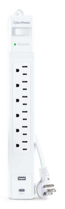 CyberPower CSP604UCW surge protector White 6 AC outlet(s) 125 V 48" (1.22 m)