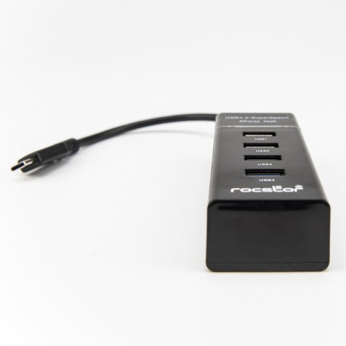 Rocstor Y10A228-B1 interface hub USB 3.2 Gen 1 (3.1 Gen 1) Type-C Black