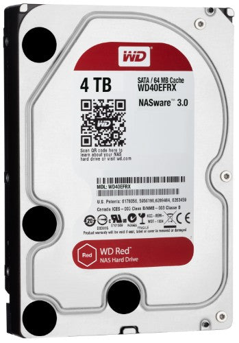 Western Digital Red internal hard drive 4 TB 5400 RPM 64 MB 3.5" Serial ATA III