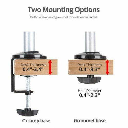 Siig CE-MT3R11-S1 monitor mount / stand 32" Silver Desk