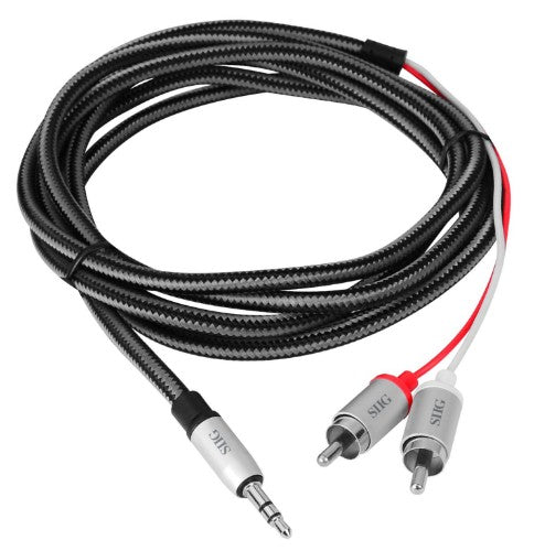 Siig 3.5 mm - RCA audio cable 78.7" (2 m) 3.5mm Black, Silver