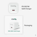 Plugable Technologies PS-30C1W mobile device charger Universal White AC Fast charging Indoor