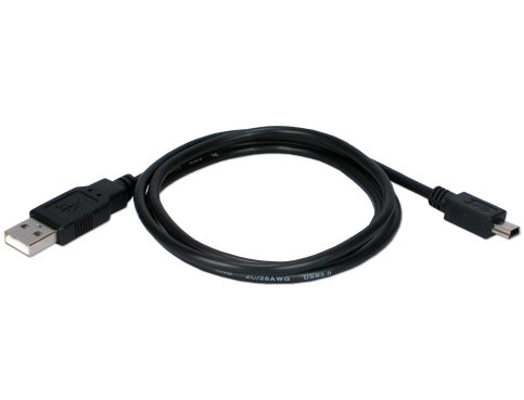 QVS 1.8m USB 2.0 USB cable 70.9" (1.8 m) USB A Mini-USB B Black