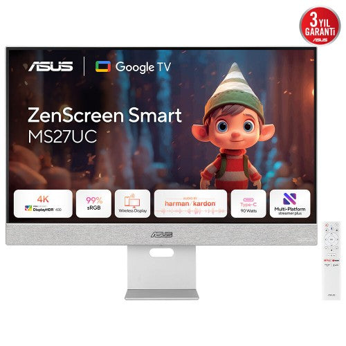 ASUS ZenScreen Smart Monitor MS27UC computer monitor 27" 3840 x 2160 pixels 4K Ultra HD LCD Gray