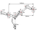 Amer Networks Hydra 3 29" Clamp Black, Chrome, White