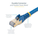 StarTech.com C6ASPAT6INBL networking cable Blue 7.87" (0.2 m) Cat6a