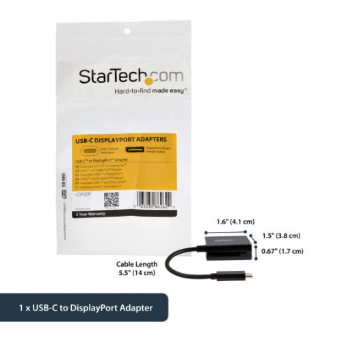 StarTech.com CDP2DP USB graphics adapter 3840 x 2160 pixels Black