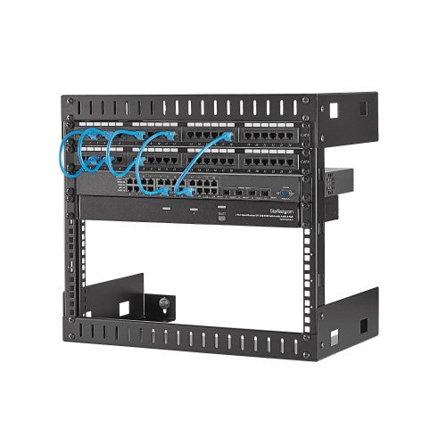 StarTech.com RK812WALLO rack cabinet 8U Wall mounted rack Black