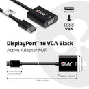 CLUB3D CAC-2013 video cable adapter 8.98" (0.228 m) Displayport VGA Black