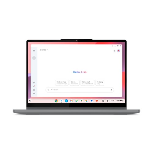 Lenovo Chrome 2in1 14IRU10 Intel Core 5 120U Chromebook 14" Touchscreen WUXGA 8 GB LPDDR5-SDRAM 256 GB SSD Wi-Fi 6E (802.11ax) ChromeOS English Gray