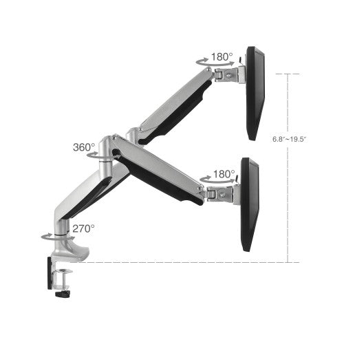 Siig CE-MT2E12-S1 monitor mount / stand 32" Silver Desk
