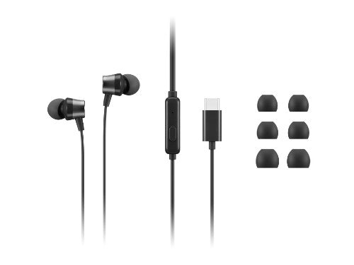 Lenovo 4XD1J77351 headphones/headset Wired In-ear Office/Call center USB Type-C Black