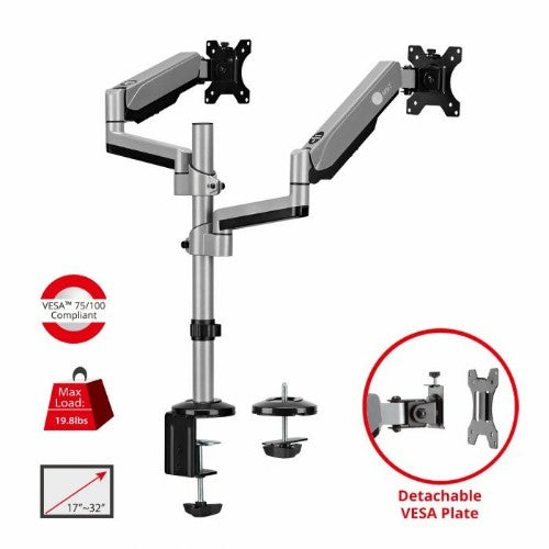 Siig CE-MT3R11-S1 monitor mount / stand 32" Silver Desk