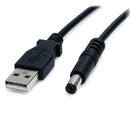 StarTech.com USB2TYPEM power cable Black 35.4" (0.9 m) USB A Barrel type M
