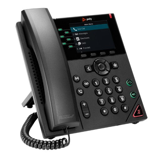 HP Poly VVX 350 6-Line IP Phone and PoE-enabled