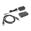 Tripp Lite U360-004-2F interface hub USB 3.2 Gen 1 (3.1 Gen 1) Type-B 5000 Mbit/s Black