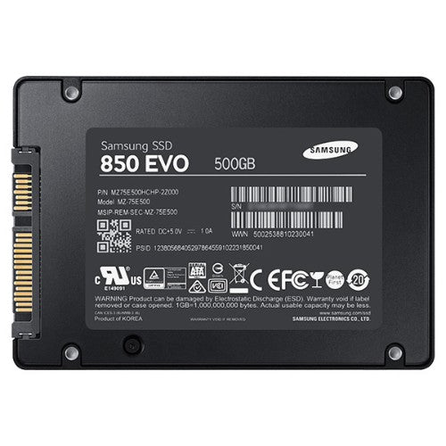 Samsung 850 EVO 2.5" 500 GB Serial ATA III MLC