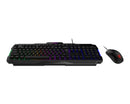 MSI FORGE GK100 COMBO US keyboard Mouse included Gaming USB QWERTY US English Black
