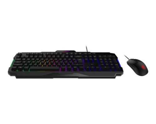MSI FORGE GK100 COMBO US keyboard Mouse included Gaming USB QWERTY US English Black