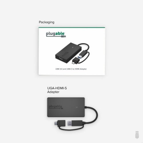 Plugable Technologies UGA-HDMI-S USB graphics adapter 2560 x 1440 pixels Black