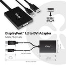 CLUB3D cac-1010 Displayport/usb DVI-I Daul link Black, White