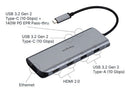 Targus DOCK427GL laptop dock/port replicator Wired USB 3.2 Gen 2 (3.1 Gen 2) Type-C Gray