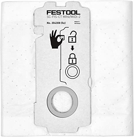 Festool 204308 CT Mini/Midi -2/5 Filter Bags