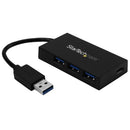 StarTech.com HB30A3A1CSFS interface hub USB 3.2 Gen 1 (3.1 Gen 1) Type-A 5000 Mbit/s Black