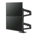 Ergotron LX Series LX Dual Stacking Arm, Tall Pole, Matte Black 40" Desk