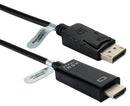 QVS 15ft, DisplayPort/HDMI 177.2" (4.5 m) Black