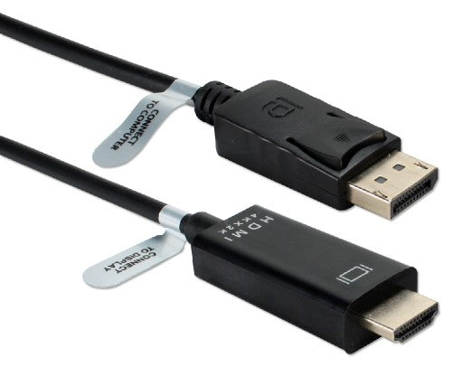 QVS 15ft, DisplayPort/HDMI 177.2" (4.5 m) Black