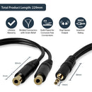 StarTech.com MUY1MFF audio cable 5.91" (0.15 m) 3.5mm 2 x 3.5mm Black