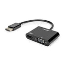 Rocstor Y10A295-B1 video cable adapter DisplayPort HDMI + VGA (D-Sub) Black