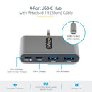 StarTech.com 5G2A2CPDB-USB-C-HUB interface hub USB 3.2 Gen 1 (3.1 Gen 1) Type-C 5000 Mbit/s Gray