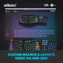 Adesso EasyTouch 1500 keyboard Home/Office USB + RF Wireless + Bluetooth QWERTY US English Black, Gray